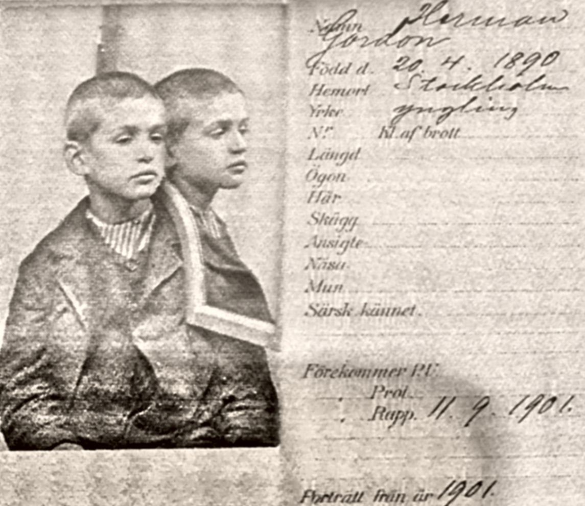 Dubbelporträtt ur Hermans signalement 1901